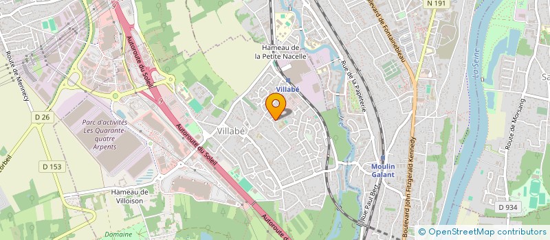 localisation de l'entreprise MONSIEUR MAXIME JENNERVEIN  VILLABE