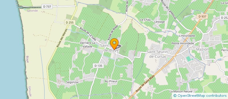 localisation de l'entreprise MONSIEUR MAXIME LEGLISE  SAINT-GENES-DE-BLAYE