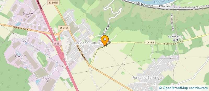 localisation de l'entreprise MONSIEUR MAXIME LEMOINE  HEUDEBOUVILLE