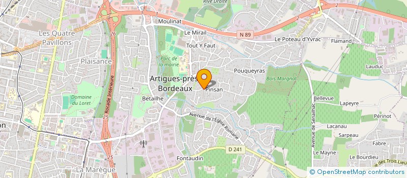 localisation de l'entreprise MONSIEUR MAXIME LEVY  ARTIGUES-PRES-BORDEAUX