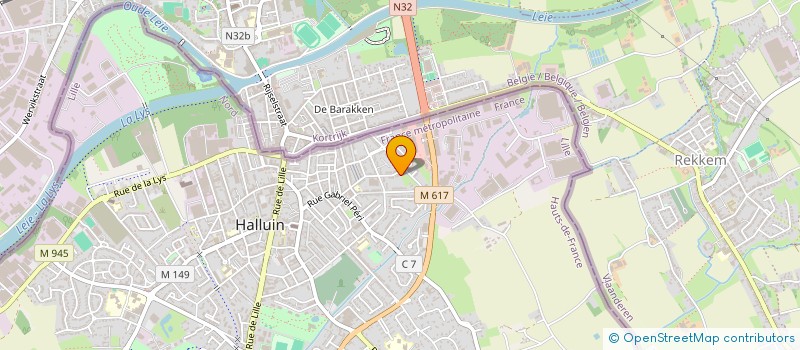 localisation de l'entreprise MONSIEUR MAXIME MACOR  HALLUIN