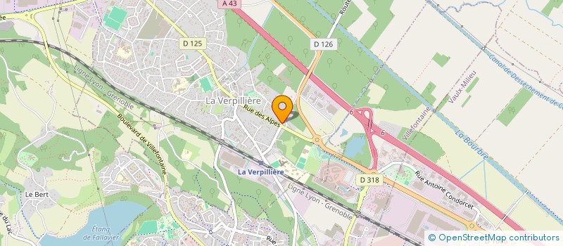 localisation de l'entreprise MONSIEUR MAXIME MARTINET  LA VERPILLIERE