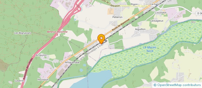 localisation de l'entreprise MONSIEUR MAXIME MARTINEZ  BENESSE-MAREMNE