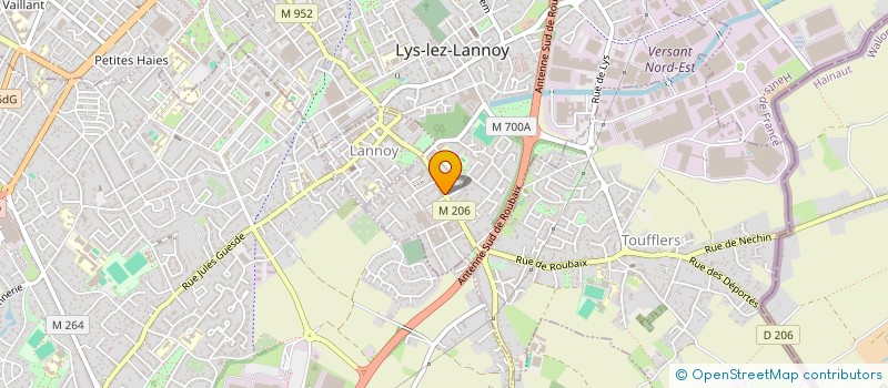 localisation de l'entreprise MONSIEUR MAXIME MASY  LYS-LEZ-LANNOY