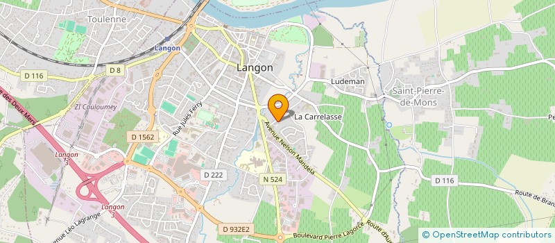 localisation de l'entreprise MONSIEUR MAXIME MERINDOL  LANGON