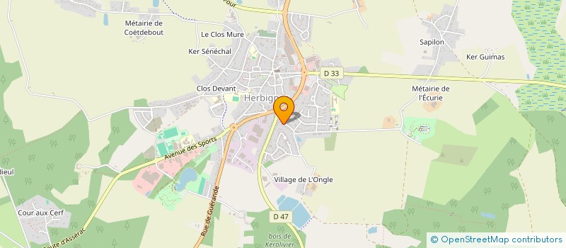 localisation de l'entreprise MONSIEUR MAXIME MERLET à HERBIGNAC