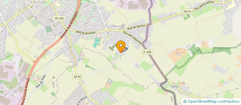 localisation de l'entreprise MONSIEUR MAXIME MEURISSE  TOUFFLERS