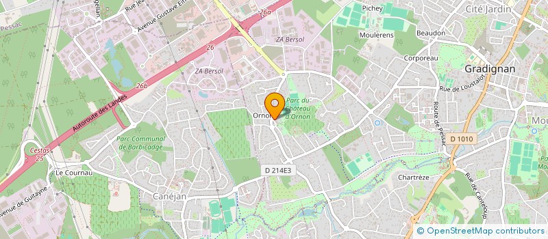 localisation de l'entreprise MONSIEUR MAXIME MOREAU  GRADIGNAN