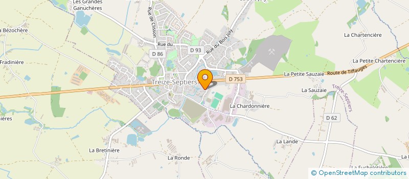 localisation de l'entreprise MONSIEUR MAXIME MOREAU  TREIZE-SEPTIERS