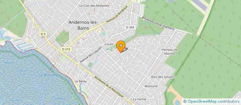 localisation de l'entreprise MONSIEUR MAXIME MOULIETS BOULANGE  ANDERNOS-LES-BAINS