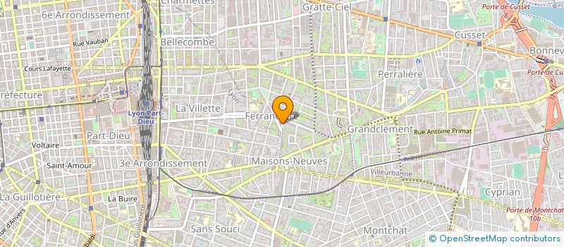 localisation de l'entreprise MONSIEUR MAXIME PADRINES  VILLEURBANNE