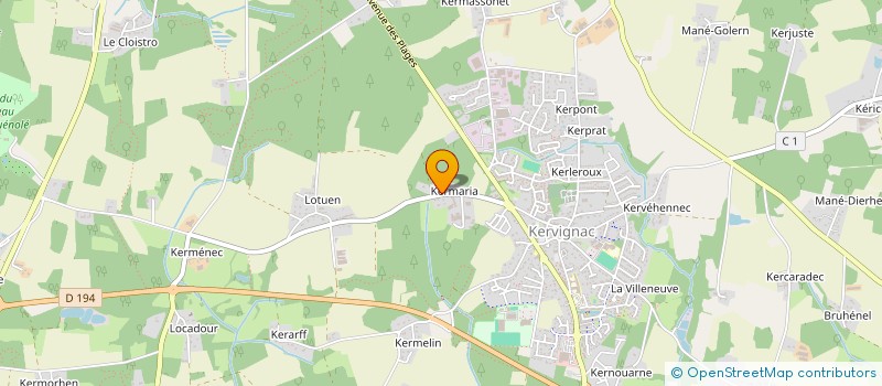 localisation de l'entreprise MONSIEUR MAXIME PALARIC  KERVIGNAC