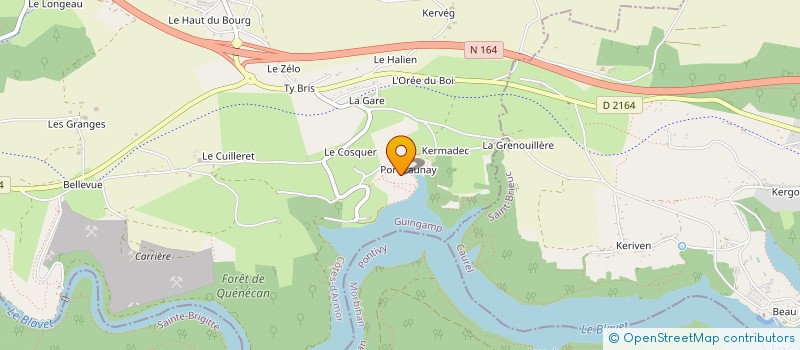 localisation de l'entreprise MONSIEUR MAXIME PEDROT  GOUAREC