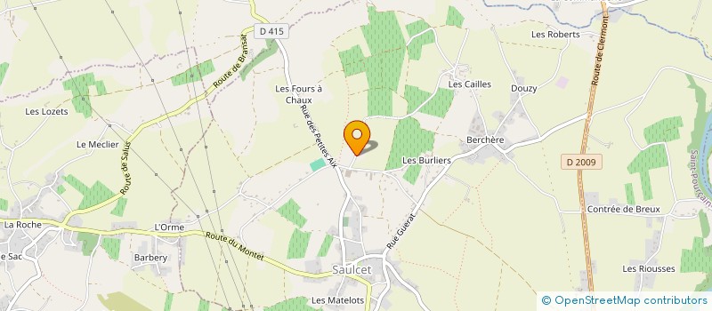 localisation de l'entreprise MONSIEUR MAXIME PELLERAT  SAULCET