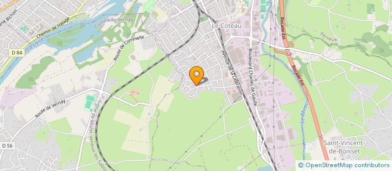 localisation de l'entreprise MONSIEUR MAXIME PERILHON  LE COTEAU