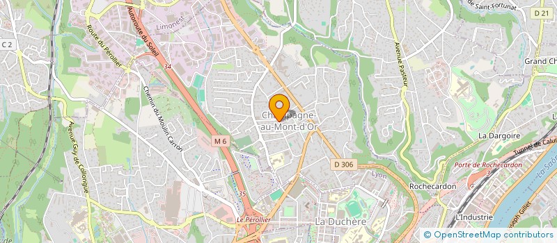 localisation de l'entreprise MONSIEUR MAXIME PERROUD  CHAMPAGNE-AU-MONT-D'OR