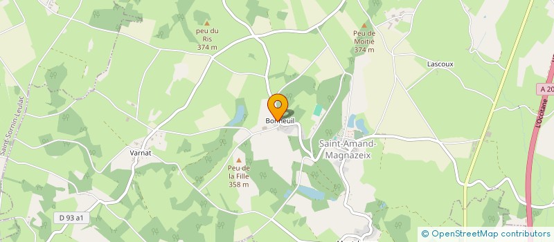 localisation de l'entreprise MONSIEUR MAXIME PEYREL à SAINT-AMAND-MAGNAZEIX
