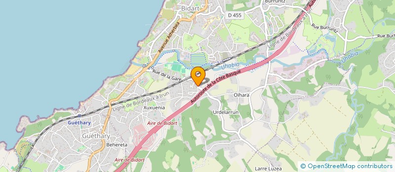 localisation de l'entreprise MONSIEUR MAXIME PINAQUY  BIDART