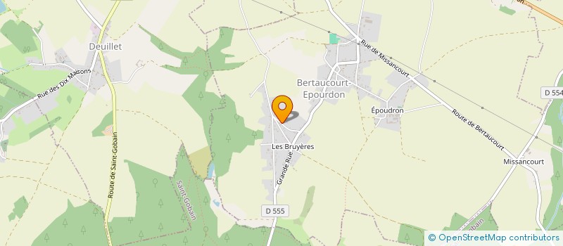 localisation de l'entreprise MONSIEUR MAXIME POIDEVIN  BERTAUCOURT-EPOURDON