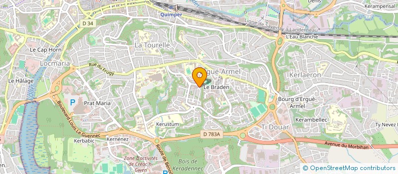 localisation de l'entreprise MONSIEUR MAXIME POSTIC  QUIMPER