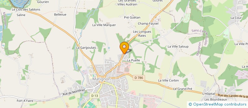 localisation de l'entreprise MONSIEUR MAXIME POTIER  MATIGNON