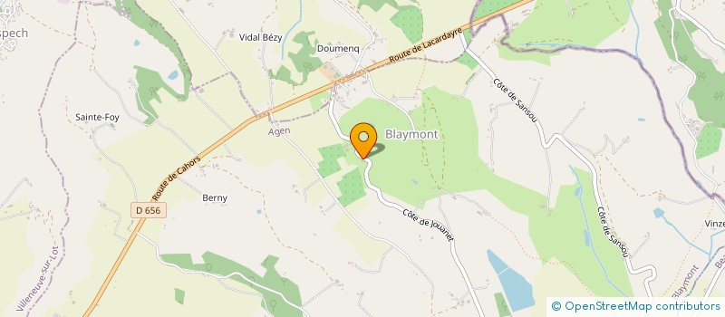 localisation de l'entreprise MONSIEUR MAXIME POURCEL  BLAYMONT