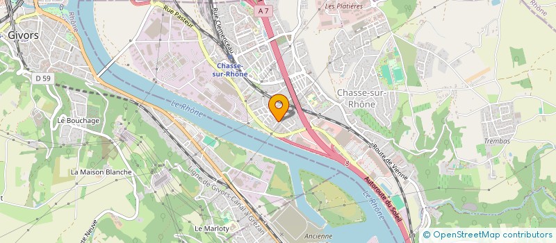 localisation de l'entreprise MONSIEUR MAXIME PROIA  CHASSE-SUR-RHONE