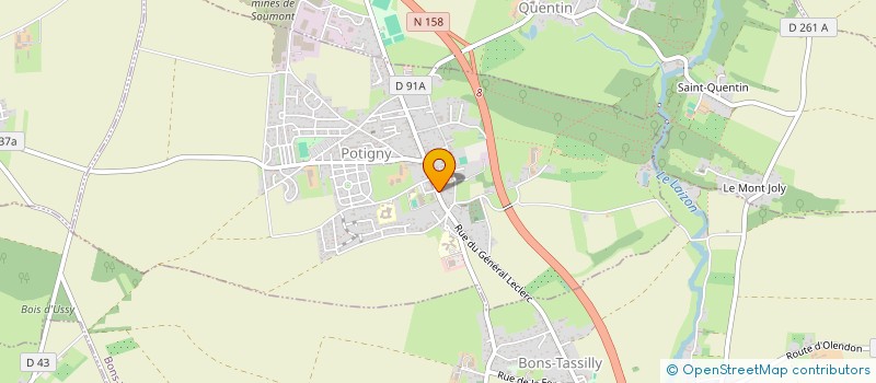 localisation de l'entreprise MONSIEUR MAXIME RAME  POTIGNY