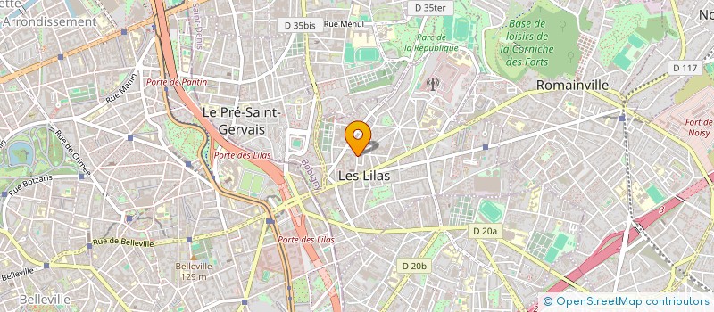 localisation de l'entreprise MONSIEUR MAXIME REBOTIER à LES LILAS