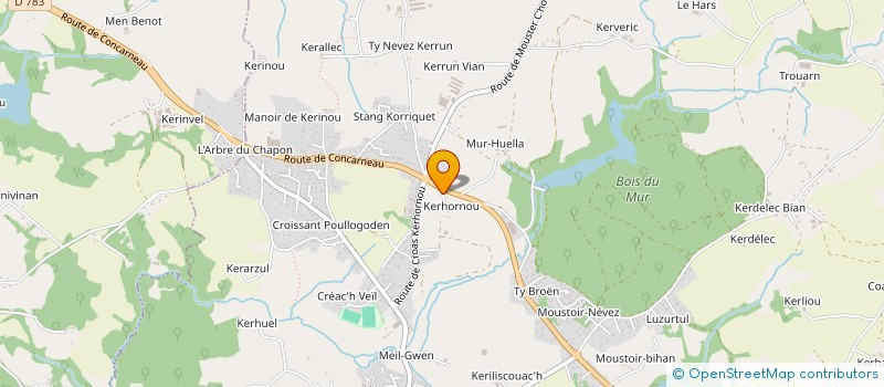 localisation de l'entreprise MONSIEUR MAXIME SANCEAU  SAINT-EVARZEC