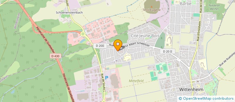 localisation de l'entreprise MONSIEUR MAXIME SCHNEIDER  WITTENHEIM