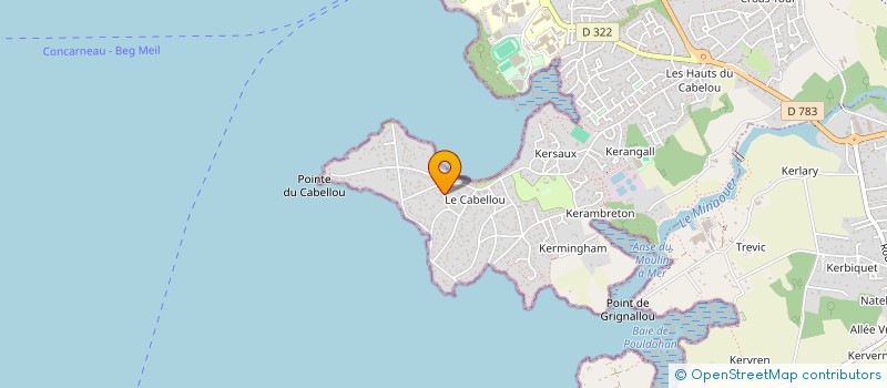 localisation de l'entreprise MONSIEUR MAXIME SEBILLEAU à CONCARNEAU