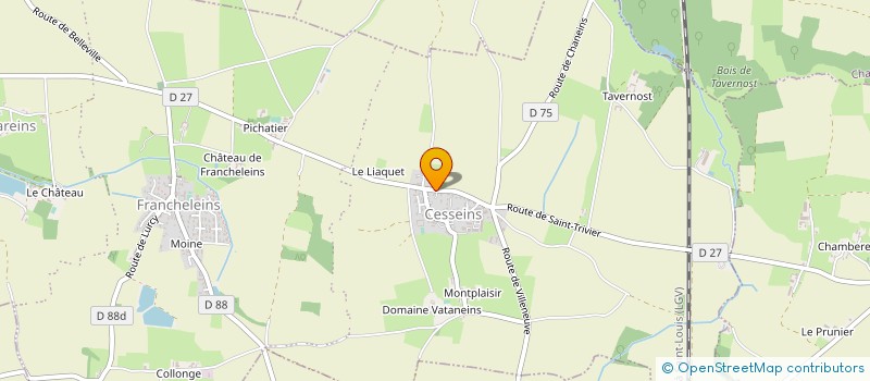 localisation de l'entreprise MONSIEUR MAXIME SORDILLON  FRANCHELEINS