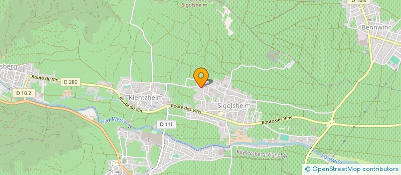 localisation de l'entreprise MONSIEUR MAXIME STOLZ  KAYSERSBERG VIGNOBLE