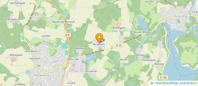 localisation de l'entreprise MONSIEUR MAXIME SURZUR  MERLEVENEZ