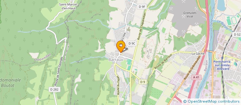 localisation de l'entreprise MONSIEUR MAXIME THIABAUD  BARRAUX