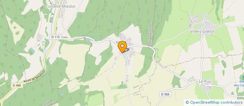 localisation de l'entreprise MONSIEUR MAXIME UBBIALI  POULIGNEY-LUSANS