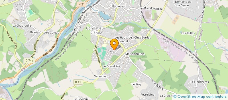 localisation de l'entreprise MONSIEUR MAXIME VALIERE à CONDAT-SUR-VIENNE