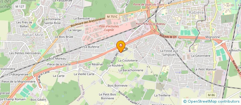 localisation de l'entreprise MONSIEUR MAXIME VIGNAUD  JOUE LES TOURS