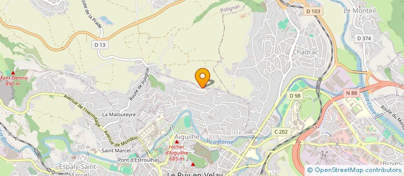 localisation de l'entreprise MONSIEUR MAXIME VIGOUROUX à POLIGNAC