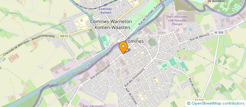 localisation de l'entreprise MONSIEUR MAXIME VILLEZ  COMINES