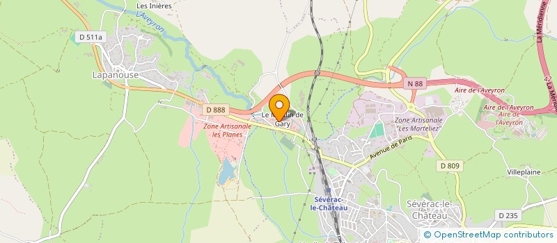 localisation de l'entreprise MONSIEUR MAXIME VIVIEN  SEVERAC D'AVEYRON