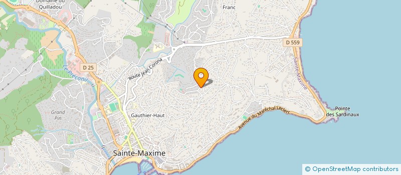 localisation de l'entreprise MONSIEUR MAXIMILIEN DOMONT à SAINTE-MAXIME