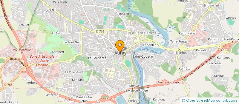 localisation de l'entreprise MONSIEUR MAXIMILIEN FOUQUET à AURAY