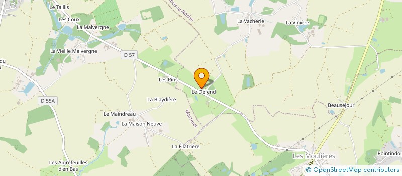 localisation de l'entreprise MONSIEUR MAXIMILIEN MILCENDEAU à BEAULIEU-SOUS-LA-ROCHE