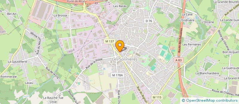 localisation de l'entreprise MONSIEUR MAXIMIN BONNIN  LES SORINIERES