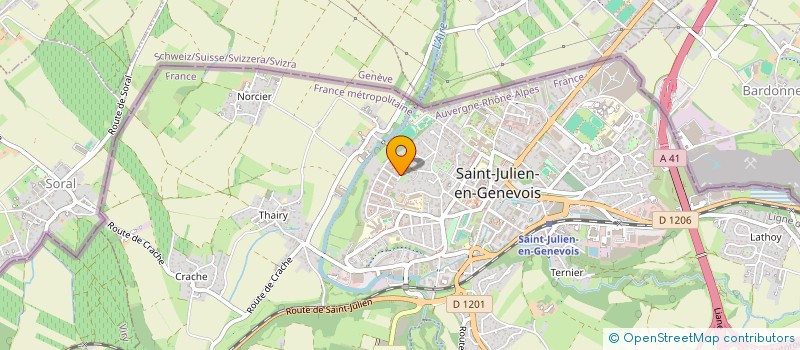 localisation de l'entreprise MONSIEUR MAXIMIN GRANGER  SAINT-JULIEN-EN-GENEVOIS