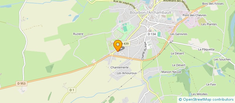 localisation de l'entreprise MONSIEUR MAYEUL MERCHIER  BOURBON-L'ARCHAMBAULT