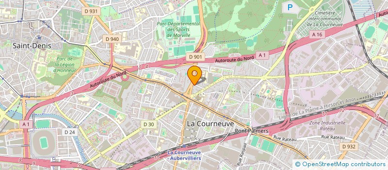 localisation de l'entreprise MONSIEUR MD ALI à LA COURNEUVE