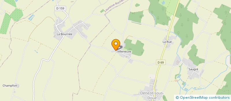 localisation de l'entreprise MONSIEUR MEDDY GUENEAU  DENEZE-SOUS-DOUE